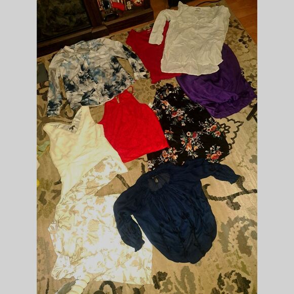 LOT #110 BUNDLE of 9 Shirts-Tops Size L/XL Tops Limited Express & Calvin Klein + - Picture 1 of 10